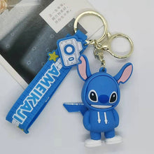 Load image into Gallery viewer, Stitch Kiki Keychains Cartoon Baby Boy Girl KeyRings Women Lovely Bag Key Chain Monster Accessories

