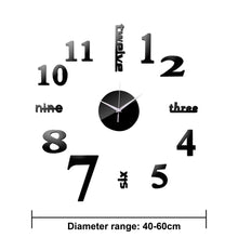 Load image into Gallery viewer, Wall Clock s   Mirror Effect Clock Acrylic Wall Sticker Art Living Room Home Decor Modern Design Horloge Quartz Needle Watch
