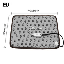 Load image into Gallery viewer, Dog Cat Electric Blanket Heating Pad Pet Bed Mat Waterproof Anti-Bite Adjustable Temperature Chair Cushion
