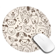 Load image into Gallery viewer, Puppy mouse pad 20cm round cute animal pattern cheap rubber mouse pad anti-fatigue colour photo table mouse pad
