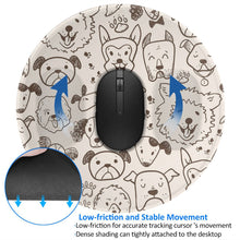 Load image into Gallery viewer, Puppy mouse pad 20cm round cute animal pattern cheap rubber mouse pad anti-fatigue colour photo table mouse pad
