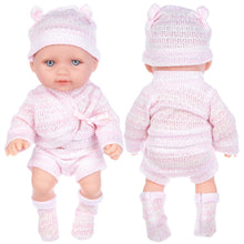 Load image into Gallery viewer, Doll Girl Soft Full Body Toy Model Baby Reborn Baby Doll Vinyl Toddler with Big Eyes Hat Realistic Baby Toy Kids Gift

