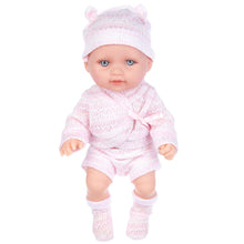 Load image into Gallery viewer, Doll Girl Soft Full Body Toy Model Baby Reborn Baby Doll Vinyl Toddler with Big Eyes Hat Realistic Baby Toy Kids Gift
