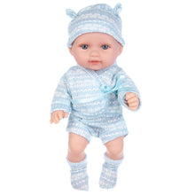Load image into Gallery viewer, Doll Girl Soft Full Body Toy Model Baby Reborn Baby Doll Vinyl Toddler with Big Eyes Hat Realistic Baby Toy Kids Gift
