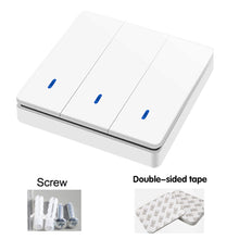 Load image into Gallery viewer, Wireless Smart Switch Light 433Mhz RF 86 Wall Panel Switch with Remote Control Mini Relay Receiver 220V Home Led Light Lamp Fan
