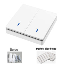 Load image into Gallery viewer, Wireless Smart Switch Light 433Mhz RF 86 Wall Panel Switch with Remote Control Mini Relay Receiver 220V Home Led Light Lamp Fan
