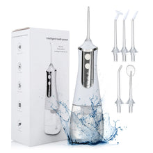 Load image into Gallery viewer, Portable Oral Irrigator Usb Rechargeable Water Flosser Dental Water Jet 350ML Water Tank Waterproof Teeth Cleaner
