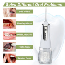 Load image into Gallery viewer, Portable Oral Irrigator Usb Rechargeable Water Flosser Dental Water Jet 350ML Water Tank Waterproof Teeth Cleaner
