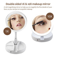 Load image into Gallery viewer, Makeup Mirror Led 10X Magnifying Flexible Adjustable Makeup Miroir No Color Difference Fill Light Small Espejo
