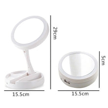 Load image into Gallery viewer, Makeup Mirror Led 10X Magnifying Flexible Adjustable Makeup Miroir No Color Difference Fill Light Small Espejo
