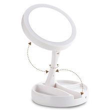 Load image into Gallery viewer, Makeup Mirror Led 10X Magnifying Flexible Adjustable Makeup Miroir No Color Difference Fill Light Small Espejo
