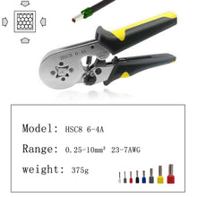 Load image into Gallery viewer, Double Wire Insulated Red Copper Crimping Terminal TE0.5-2.5mm TE0508 Cold Crimping Terminal / Cable Connector / Wire Connector
