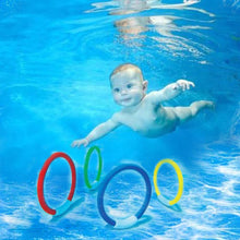 Load image into Gallery viewer, Diving Game Toys Set Swimming Pool Throwing Toy Dive Swim Rings Circle Underwater Kids Summer Gift Beach
