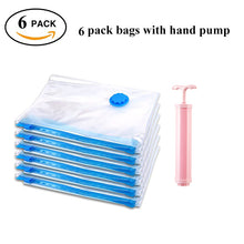 Load image into Gallery viewer, Durable Vacuum Storage Bags For Clothes Pillows Bedding Blanket More Space Save Compression Travel Hand Pump Seal Zipper
