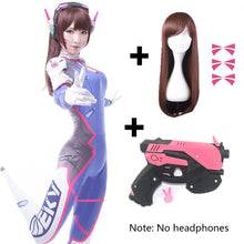 Load image into Gallery viewer, Dva Cosplay Costume Game  Female Adult child Lycra 3D Printing Spandex Halloween Party Zentai Wig Suits Gun D.Va cos
