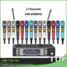 Load image into Gallery viewer, EW135G4 EW 100 G4 EW100G4 UHF professional 2 channel Wireless microphone system with metal SKM9000 for Sennheiser Stage karaoke
