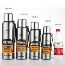 Load image into Gallery viewer, Eco-Friendly Insulated 1500ml Vacuum Flasks Large Capacity Thermals Cup Portable Rope Thermos Water Bottle With Tea Infuser
