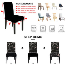 Load image into Gallery viewer, Spandex Elastic Printing Dining Chair Slipcover Modern Removable Anti-dirty Kitchen Seat Case Stretch Chair Cover for Banquet
