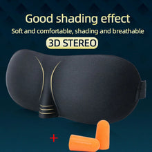 Load image into Gallery viewer, Solid Color 3D Sleep Mask Sleeping Eye Cover Soft And Breathable Without Oppression Help Sleep Sleeping Mask New Free Earplugs
