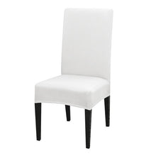 Load image into Gallery viewer, Solid Color Chair Cover Spandex Stretch Elastic Slipcovers Chair Covers White For Dining Room Kitchen Wedding Banquet Hotel

