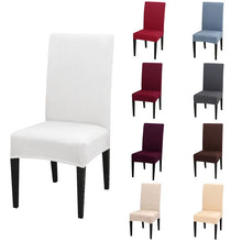 Load image into Gallery viewer, Solid Color Chair Cover Spandex Stretch Elastic Slipcovers Chair Covers White For Dining Room Kitchen Wedding Banquet Hotel
