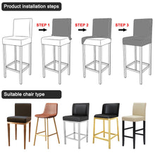 Load image into Gallery viewer, Solid Color Stretch Bar Chair Cover Seat Cover Slipcover Hotel Banquet Dining Housse De Chaise Armchair Elastic Christmas Home
