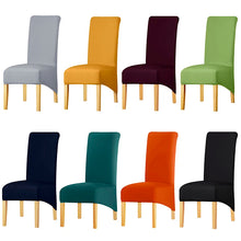 Load image into Gallery viewer, Solid Color XL Size Long Back Chair Cover Polyester Fabric Seat Covers Seat Case Chair Covers Restaurant Hotel Party Banquet
