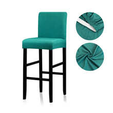 Load image into Gallery viewer, Solid Colors Elastic Chair Cover For Bar Stool Short Back Dining Room Spandex Stretch Slipcover For Chairs Banquet Wedding
