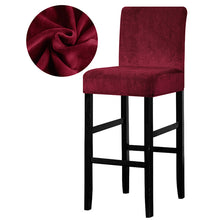 Load image into Gallery viewer, Solid Colors Elastic Chair Cover For Bar Stool Short Back Dining Room Spandex Stretch Slipcover For Chairs Banquet Wedding
