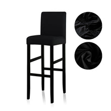 Load image into Gallery viewer, Solid Colors Elastic Chair Cover For Bar Stool Short Back Dining Room Spandex Stretch Slipcover For Chairs Banquet Wedding
