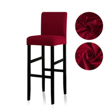 Load image into Gallery viewer, Solid Colors Elastic Chair Cover For Bar Stool Short Back Dining Room Spandex Stretch Slipcover For Chairs Banquet Wedding
