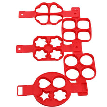 Load image into Gallery viewer, Egg Pancake Ring Nonstick Pancake Maker Mold Silicone Egg Cooker fried egg shaper Omelet Moulds for Kitchen Baking Accessories
