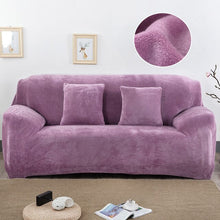 Load image into Gallery viewer, Plush Sofa Cover Stretch Solid Color Thick Slipcover Sofa Covers for Living Room Pets Chair Cover Cushion Cover Sofa Towel 1PC
