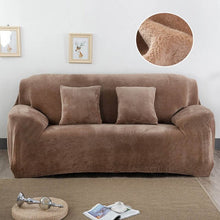 Load image into Gallery viewer, Plush Sofa Cover Stretch Solid Color Thick Slipcover Sofa Covers for Living Room Pets Chair Cover Cushion Cover Sofa Towel 1PC
