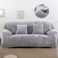 Load image into Gallery viewer, Plush Sofa Cover Stretch Solid Color Thick Slipcover Sofa Covers for Living Room Pets Chair Cover Cushion Cover Sofa Towel 1PC
