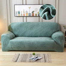 Load image into Gallery viewer, Plush Sofa Cover Stretch Solid Color Thick Slipcover Sofa Covers for Living Room Pets Chair Cover Cushion Cover Sofa Towel 1PC
