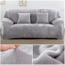 Load image into Gallery viewer, Plush Sofa Cover Stretch Solid Color Thick Slipcover Sofa Covers for Living Room Pets Chair Cover Cushion Cover Sofa Towel 1PC
