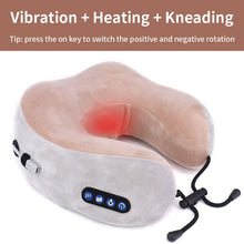Load image into Gallery viewer, Electric Neck Massager U shaped Pillow Multifunctional Portable Shoulder Cervical Massager Outdoor Home Car Relaxing Massage

