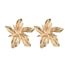 Load image into Gallery viewer, Elegant Gold Color Big Flower Drop Dangle Earring for Women Trendy Metal Floral Party Jewelry Gift Pendientes
