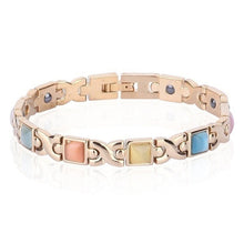 Load image into Gallery viewer, Elegant Women Rose Gold Energy Stone Magnetic Therapy Weight Loss  Bracelet Slimming Health  Jewelry Gifts
