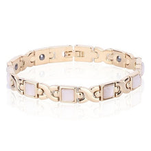 Load image into Gallery viewer, Elegant Women Rose Gold Energy Stone Magnetic Therapy Weight Loss  Bracelet Slimming Health  Jewelry Gifts
