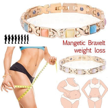 Load image into Gallery viewer, Elegant Women Rose Gold Energy Stone Magnetic Therapy Weight Loss  Bracelet Slimming Health  Jewelry Gifts
