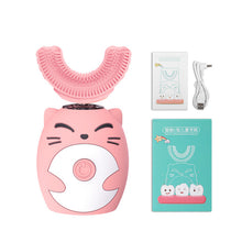 Load image into Gallery viewer, Electric Toothbrush for Kids U-shaped Smart 360 Degrees Silicon Automatic Ultrasonic Teeth Tooth Brush Cute Cartoon for Children
