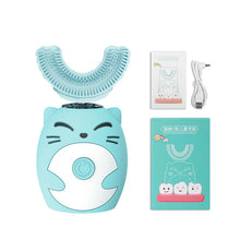 Load image into Gallery viewer, Electric Toothbrush for Kids U-shaped Smart 360 Degrees Silicon Automatic Ultrasonic Teeth Tooth Brush Cute Cartoon for Children
