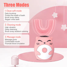 Load image into Gallery viewer, Electric Toothbrush for Kids U-shaped Smart 360 Degrees Silicon Automatic Ultrasonic Teeth Tooth Brush Cute Cartoon for Children
