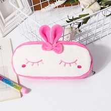 Load image into Gallery viewer, Pencil Case Cartoon Animals Plush Pouch Bag Key Chain Coin Purse Wallet
