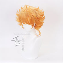 Load image into Gallery viewer, Emma Wig Short Golden Gradient Dark Yellow Wig Anime The Promised Neverland Cosplay Hair Synthetic Cosplay Wig 40cm
