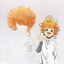 Load image into Gallery viewer, Emma Wig Short Golden Gradient Dark Yellow Wig Anime The Promised Neverland Cosplay Hair Synthetic Cosplay Wig 40cm
