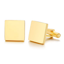 Load image into Gallery viewer, Engrave Initial Cufflinks for Wedding Birthday Groomsmen Gift Stainless Steel Cufflinks Statement Jewelry
