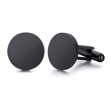 Load image into Gallery viewer, Engrave Initial Cufflinks for Wedding Birthday Groomsmen Gift Stainless Steel Cufflinks Statement Jewelry
